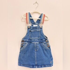 Joules toddler girl denim overall dress